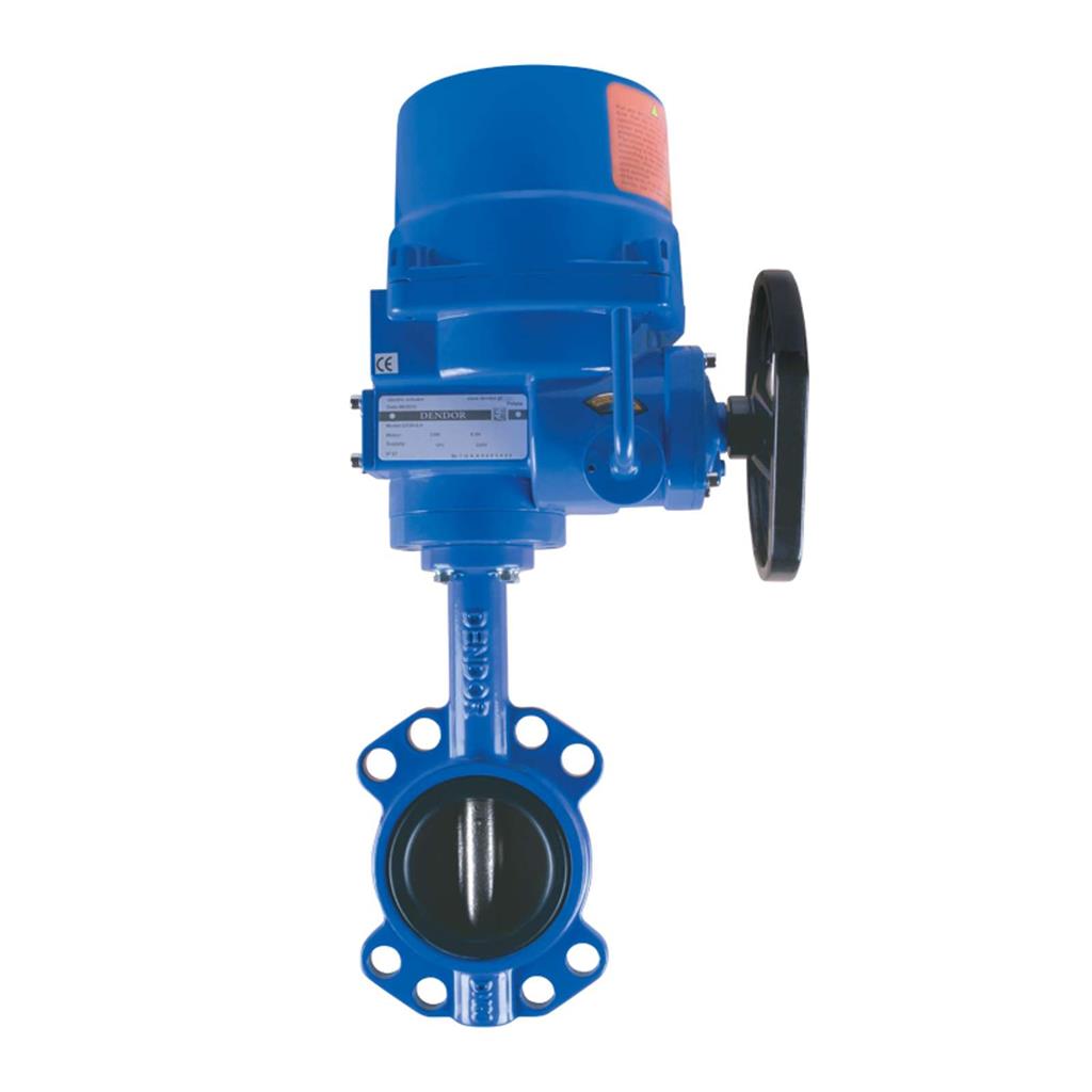 Затвор дисковый запорный с электроприводом 220В Ду, 125 мм